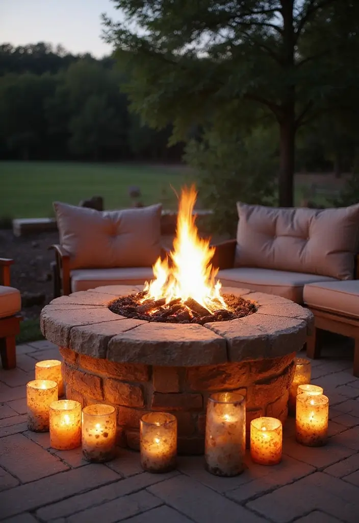 30 Agate Candle Holder Decor Ideas for a Luxurious Look 82 30 Agate Candle Holder Decor Ideas for a Luxurious Look - 28. Cozy Firepit Glow