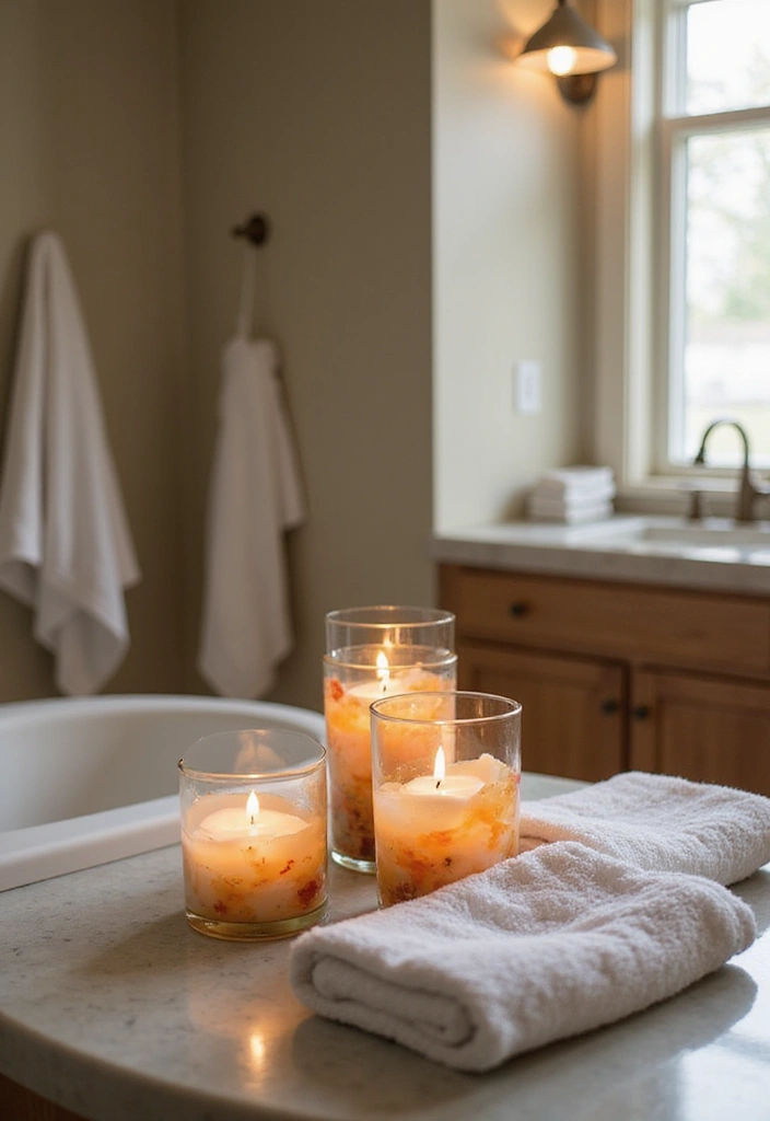 30 Agate Candle Holder Decor Ideas for a Luxurious Look 7 30 Agate Candle Holder Decor Ideas for a Luxurious Look - 3. Bathroom Elegance