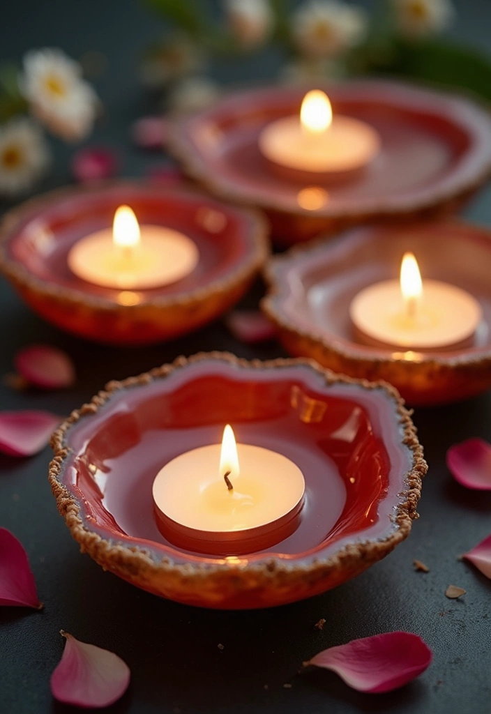 30 Agate Candle Holder Decor Ideas for a Luxurious Look 94 30 Agate Candle Holder Decor Ideas for a Luxurious Look - 30. Floating Candle Delight