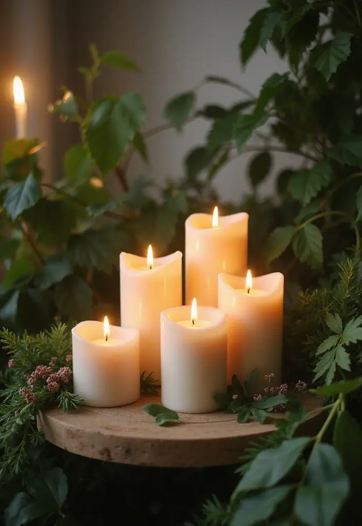30 Bathroom Candle Decor Ideas for Spa-Like Relaxation 1 30 Bathroom Candle Decor Ideas for Spa-Like Relaxation - 1. Layered Candle Heights