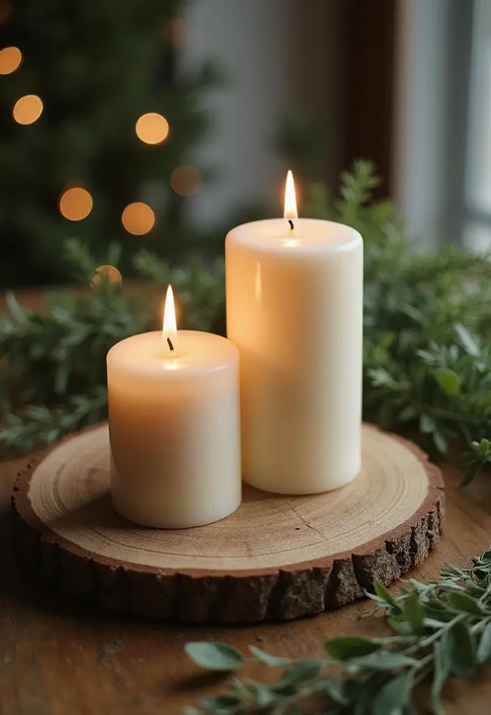 30 Bathroom Candle Decor Ideas for Spa-Like Relaxation 15 30 Bathroom Candle Decor Ideas for Spa-Like Relaxation - 5. Natural Element Integration