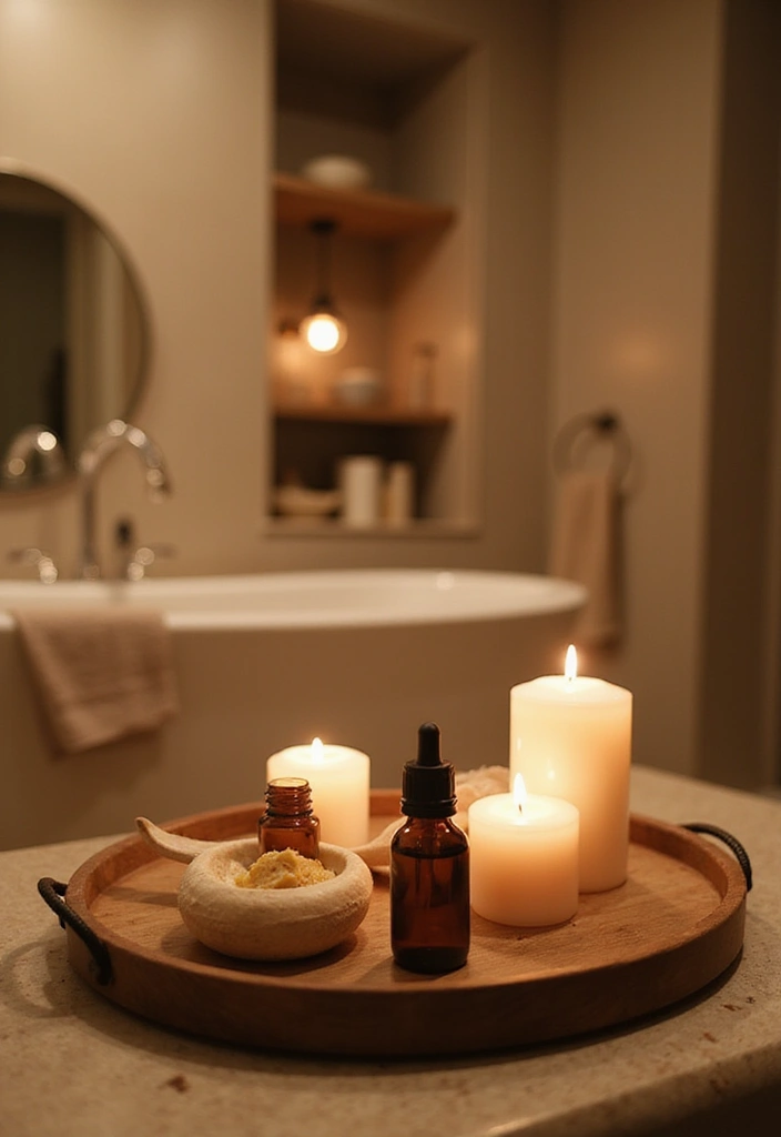 30 Bathroom Candle Decor Ideas for Spa-Like Relaxation 18 30 Bathroom Candle Decor Ideas for Spa-Like Relaxation - 8. Candle and Essential Oil Pairing
