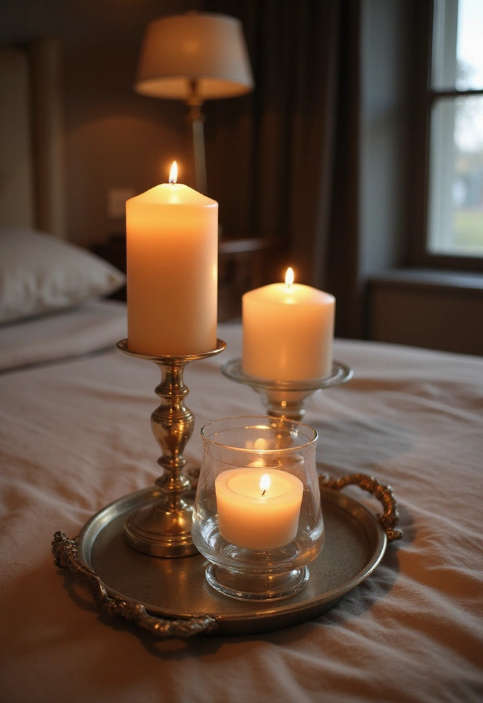 30+ Bedroom Candle Decor Ideas for Soft Romantic Lighting 39 30+ Bedroom Candle Decor Ideas for Soft Romantic Lighting - 19. Glass Candle Holders