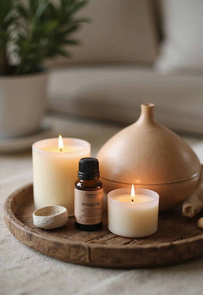 30+ Bedroom Candle Decor Ideas for Soft Romantic Lighting 40 30+ Bedroom Candle Decor Ideas for Soft Romantic Lighting - 20. Candle and Essential Oil Combo