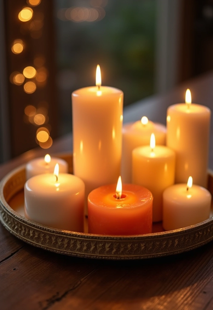 30+ Bedroom Candle Decor Ideas for Soft Romantic Lighting 41 30+ Bedroom Candle Decor Ideas for Soft Romantic Lighting - 21. Candles in a Tray