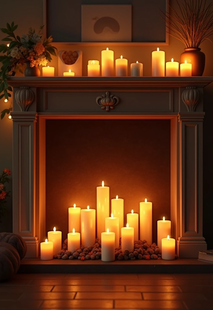 30+ Bedroom Candle Decor Ideas for Soft Romantic Lighting 61 30+ Bedroom Candle Decor Ideas for Soft Romantic Lighting - 27. Candles Inside Fireplaces
