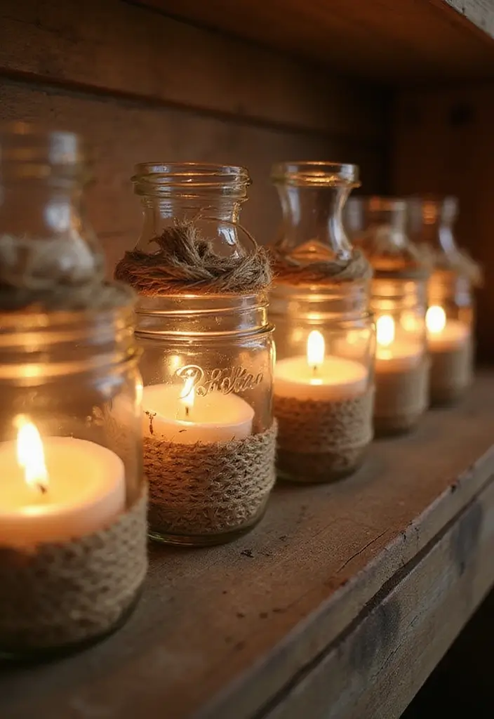 30+ Bedroom Candle Decor Ideas for Soft Romantic Lighting 5 30+ Bedroom Candle Decor Ideas for Soft Romantic Lighting - 5. Mason Jar Candle Holders