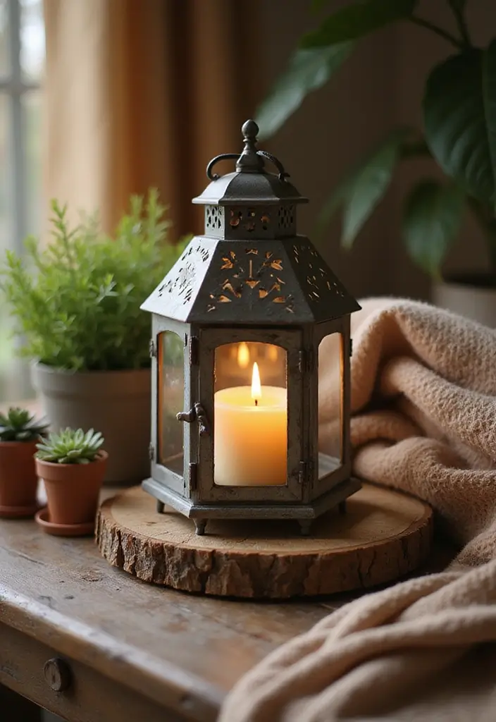 30 Candle Lantern Decor Ideas to Brighten Up Your Living Room 65 30 Candle Lantern Decor Ideas to Brighten Up Your Living Room - 17. Lanterns with Candles and Aromatherapy