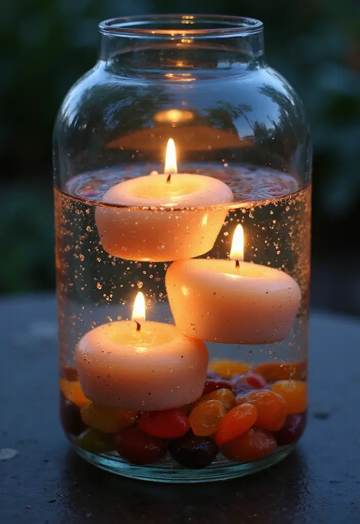 30 Candle Lantern Decor Ideas to Brighten Up Your Living Room 74 30 Candle Lantern Decor Ideas to Brighten Up Your Living Room - 20. Floating Candles in Lanterns