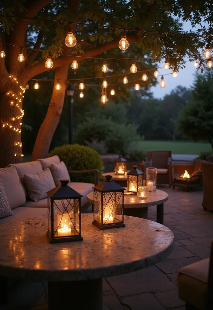 30 Candle Lantern Decor Ideas to Brighten Up Your Living Room 93 30 Candle Lantern Decor Ideas to Brighten Up Your Living Room - 27. Lanterns for Outdoor Living Rooms