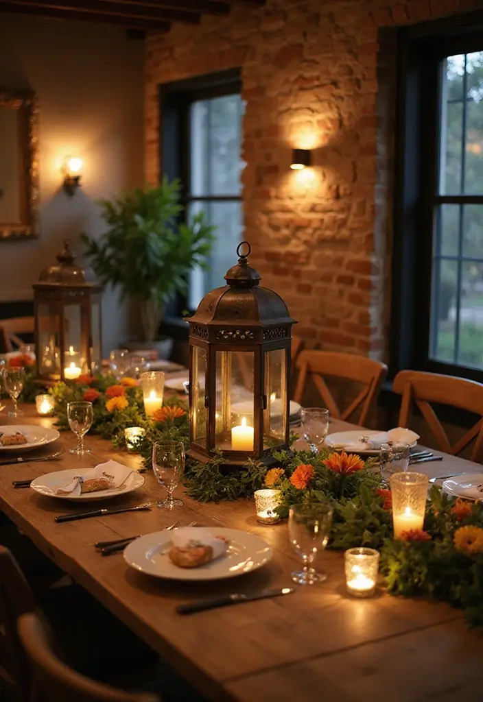 30 Candle Lantern Decor Ideas to Brighten Up Your Living Room 15 30 Candle Lantern Decor Ideas to Brighten Up Your Living Room - 3. Lantern Centerpieces on Dining Tables