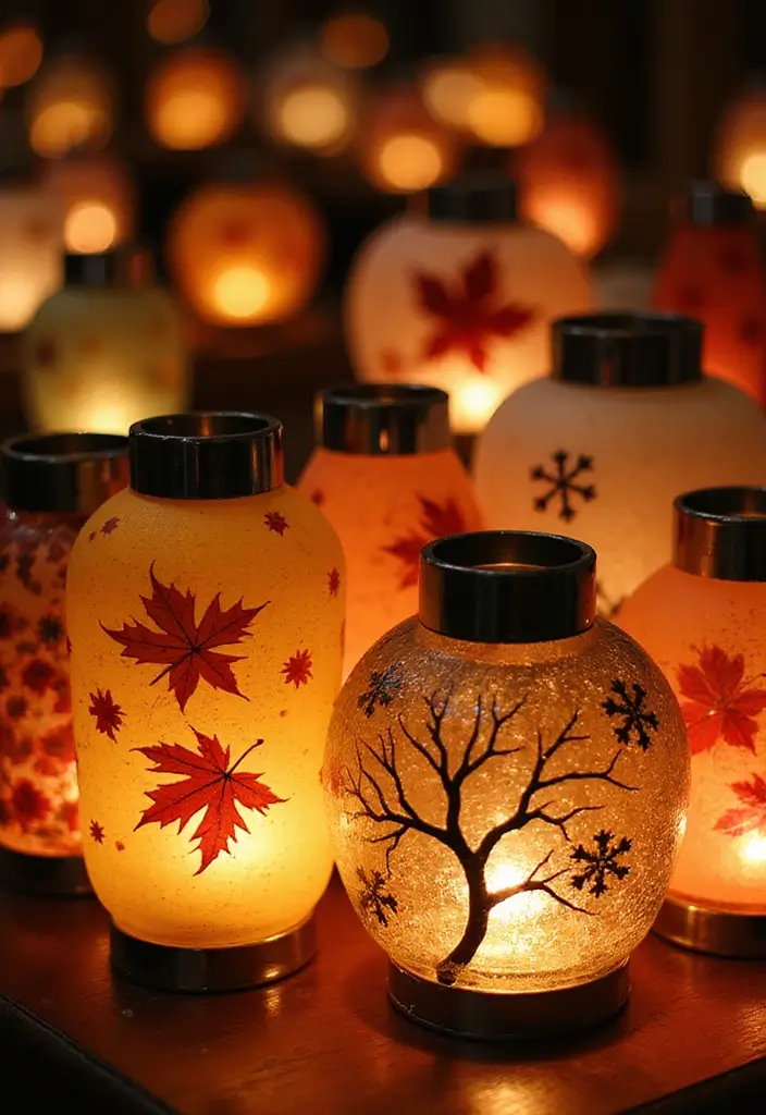 30 Candle Lantern Decor Ideas to Brighten Up Your Living Room 108 30 Candle Lantern Decor Ideas to Brighten Up Your Living Room - 30. Lanterns with Seasonal Themes