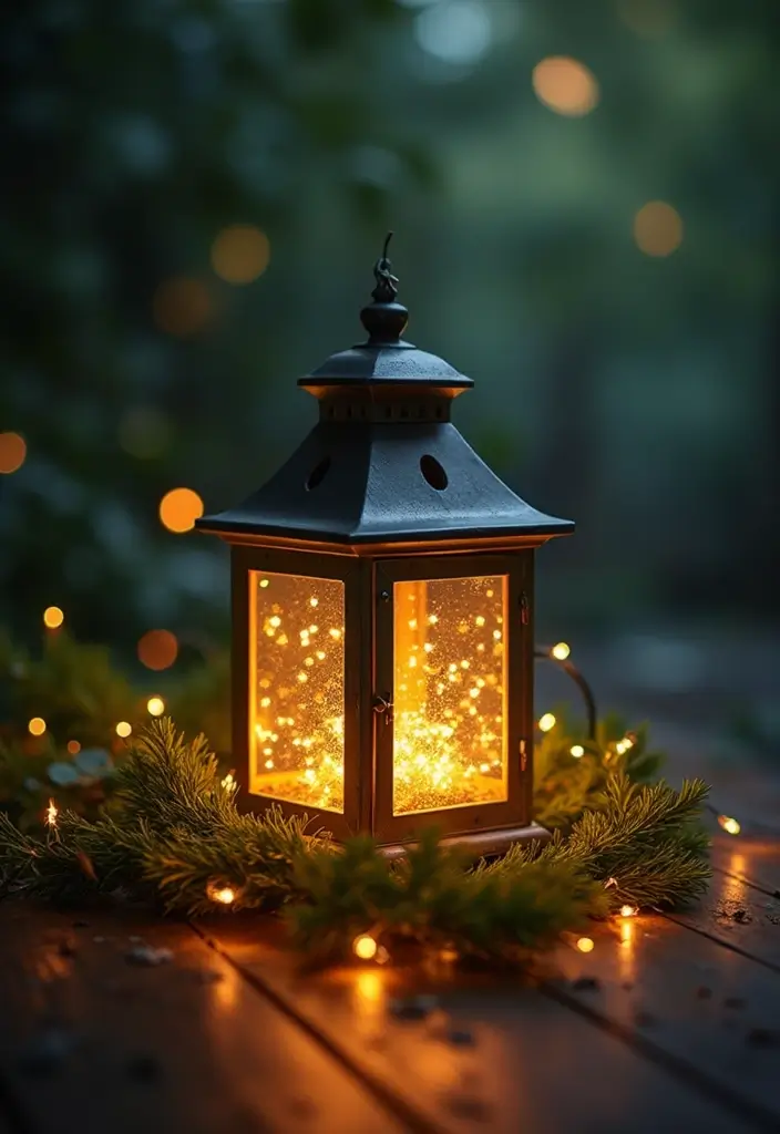 30 Candle Lantern Decor Ideas to Brighten Up Your Living Room 45 30 Candle Lantern Decor Ideas to Brighten Up Your Living Room - 9. Lanterns with Fairy Lights