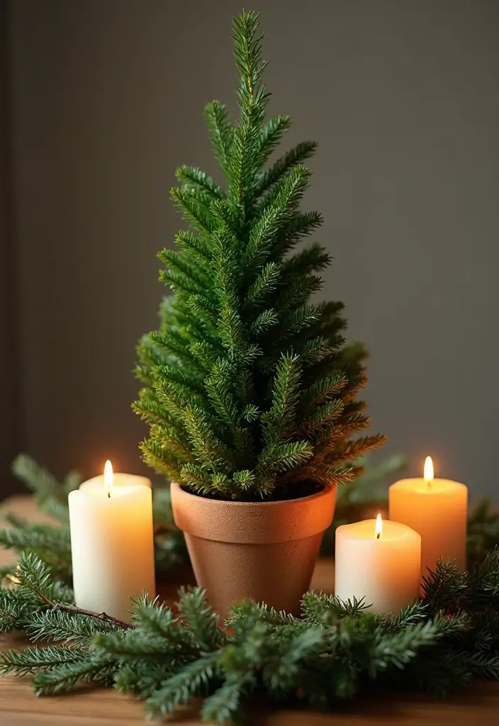 30 Candlestick Christmas Decor Ideas for a Festive Glow 64 30 Candlestick Christmas Decor Ideas for a Festive Glow - 14. Botanical Christmas Tree