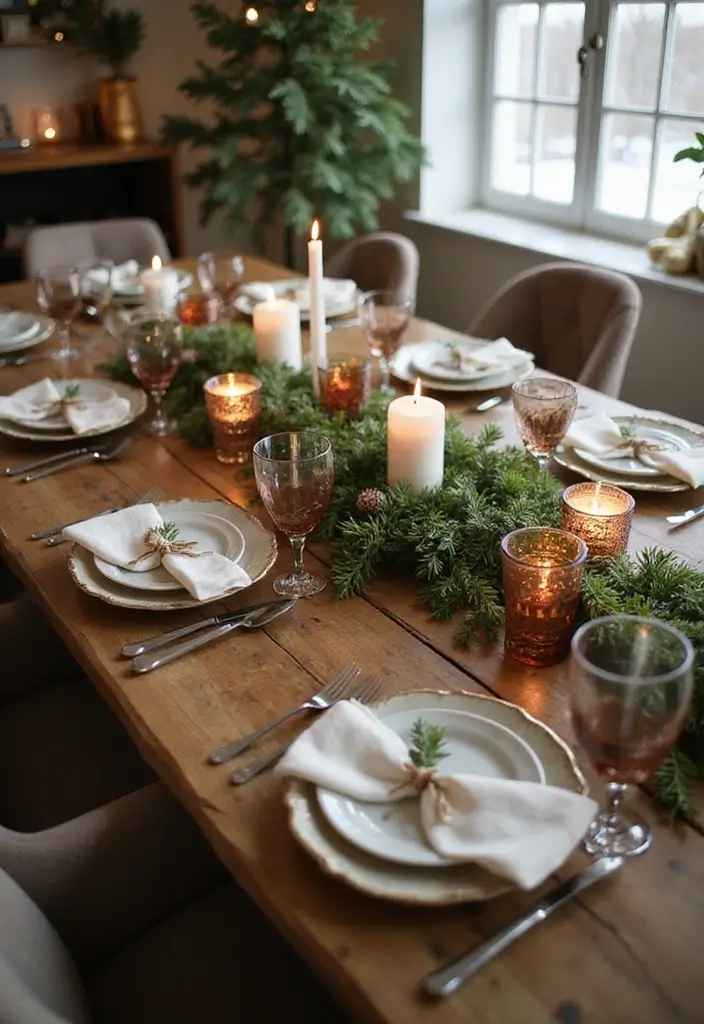30 Candlestick Christmas Decor Ideas for a Festive Glow 69 30 Candlestick Christmas Decor Ideas for a Festive Glow - 19. Adventurous Textures