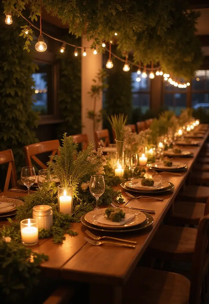 30 Candlestick Christmas Decor Ideas for a Festive Glow 76 30 Candlestick Christmas Decor Ideas for a Festive Glow - 24. Candlelit Festive Dinner Settings