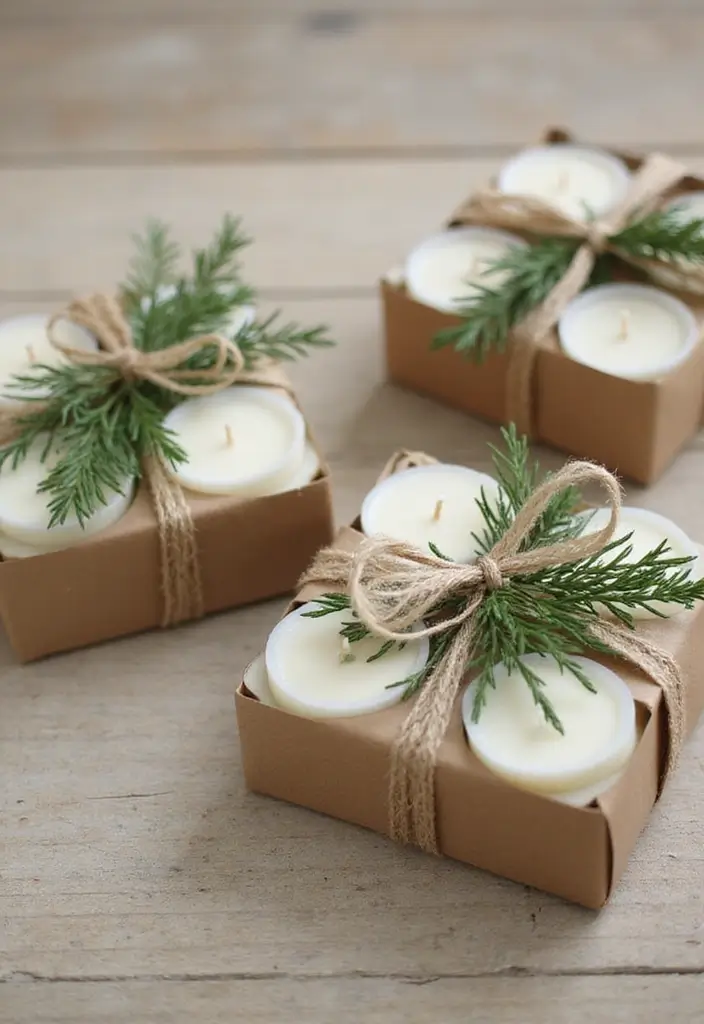 30 Candlestick Christmas Decor Ideas for a Festive Glow 83 30 Candlestick Christmas Decor Ideas for a Festive Glow - 25. Eco-Friendly Candle Favors