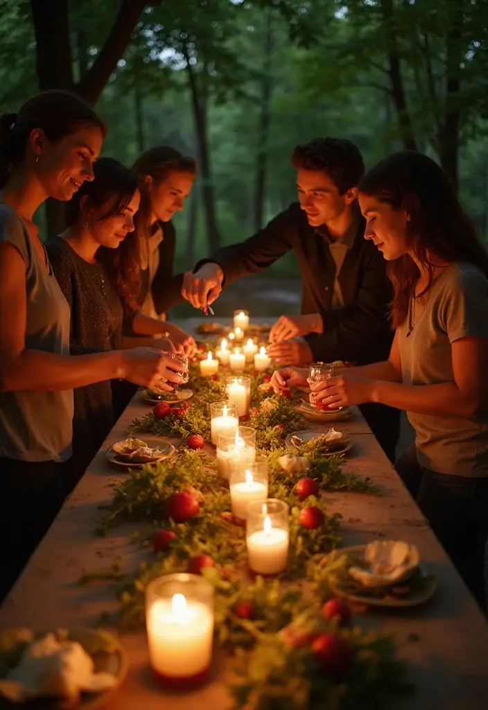 30 Candlestick Christmas Decor Ideas for a Festive Glow 99 30 Candlestick Christmas Decor Ideas for a Festive Glow - 29. Candle Lighting Tradition