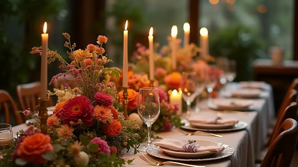 30 Flower and Candle Table Decor Ideas for Romantic Settings