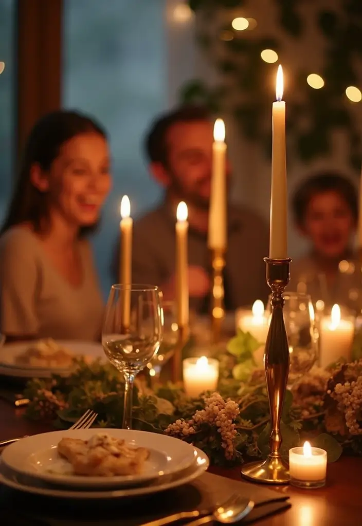 30 Gold Candle Holder Decor Ideas That Shine in Every Space 88 30 Gold Candle Holder Decor Ideas That Shine in Every Space - 28. Gold Candle Holders for Family Gatherings