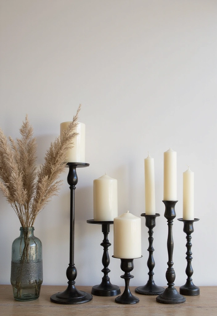 30 Gold Candle Holder Decor Ideas That Shine in Every Space 8 30 Gold Candle Holder Decor Ideas That Shine in Every Space - 6. Layering Candle Holders for Depth and Dimension