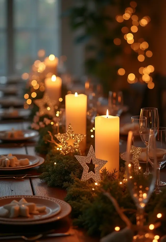 30+ Home Decor Ideas Featuring Star Candle Holders for Magical Nights 1 30+ Home Decor Ideas Featuring Star Candle Holders for Magical Nights - 1. Starry Night Centerpiece