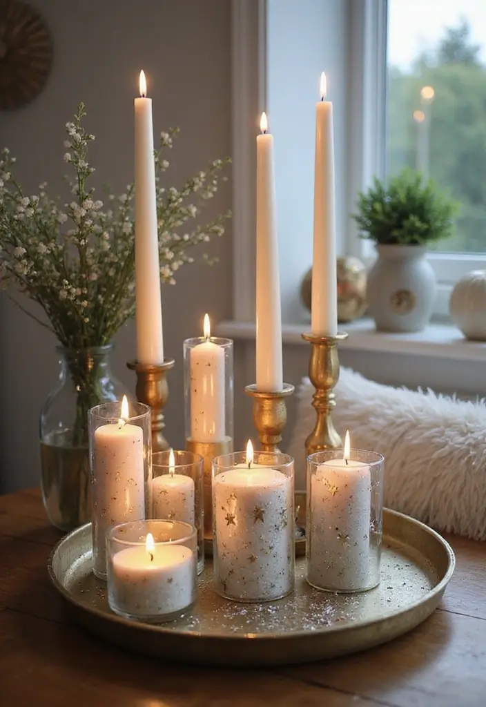 30+ Home Decor Ideas Featuring Star Candle Holders for Magical Nights 31 30+ Home Decor Ideas Featuring Star Candle Holders for Magical Nights - 11. Layered Candle Displays
