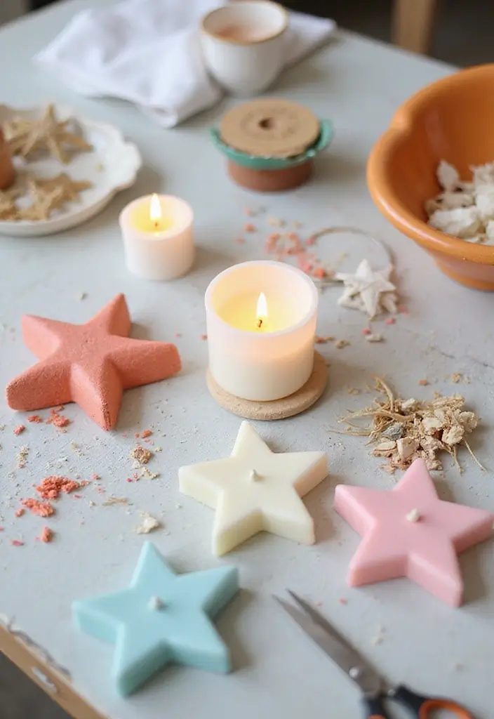 30+ Home Decor Ideas Featuring Star Candle Holders for Magical Nights 38 30+ Home Decor Ideas Featuring Star Candle Holders for Magical Nights - 16. DIY Star Candle Holders