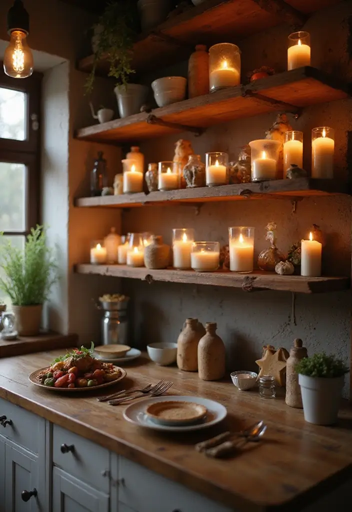 30+ Home Decor Ideas Featuring Star Candle Holders for Magical Nights 92 30+ Home Decor Ideas Featuring Star Candle Holders for Magical Nights - 28. Star Candle Holders in the Kitchen
