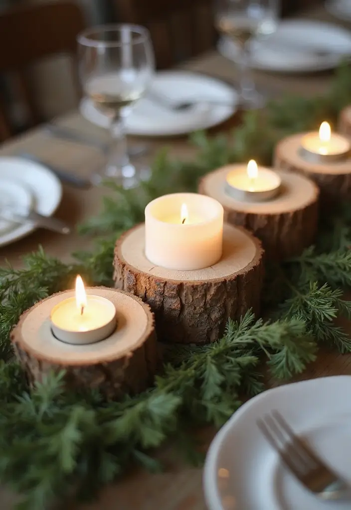 30+ Large Candle Holder Centerpiece Ideas That Wow Instantly 28 30+ Large Candle Holder Centerpiece Ideas That Wow Instantly - 6. Minimalist Wooden Blocks