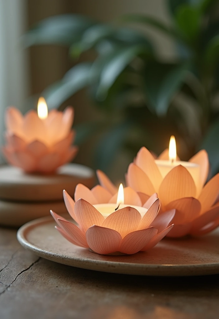 30 Metal Candle Stand Decor Ideas That Add Height and Drama 76 30 Metal Candle Stand Decor Ideas That Add Height and Drama - 22. Lotus Candle Holders with Environmental Responsibility