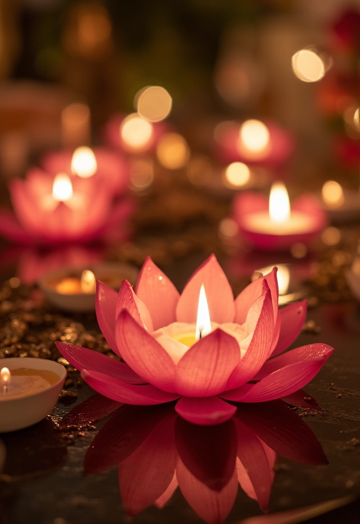 30 Metal Candle Stand Decor Ideas That Add Height and Drama 118 30 Metal Candle Stand Decor Ideas That Add Height and Drama - 28. Lotus Candle Holders Engaged in Thematic Decor