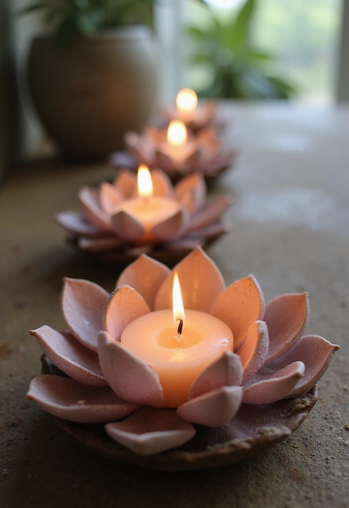 30 Metal Candle Stand Decor Ideas That Add Height and Drama 125 30 Metal Candle Stand Decor Ideas That Add Height and Drama - 29. Lotus Candle Holders for Meditation Spaces