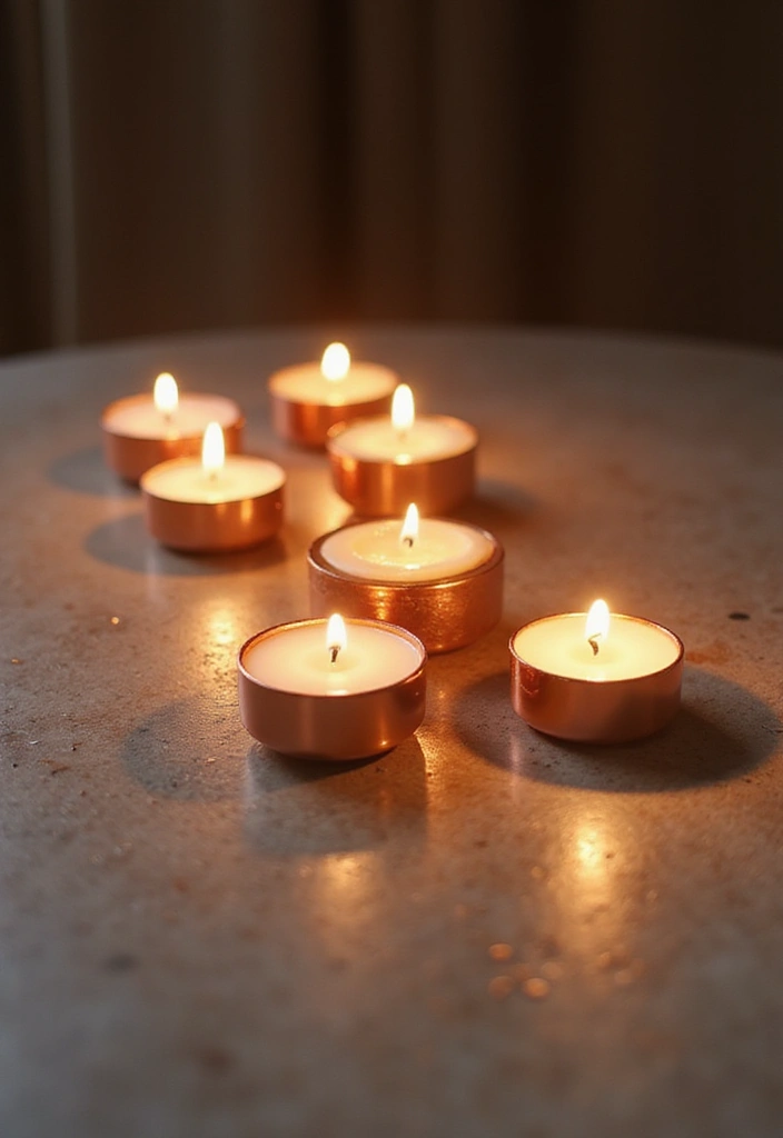 30 Rose Gold Candle Decor Ideas That Feel Modern and Feminine 26 30 Rose Gold Candle Decor Ideas That Feel Modern and Feminine - 12. Luxurious Rose Gold Tealight Holders