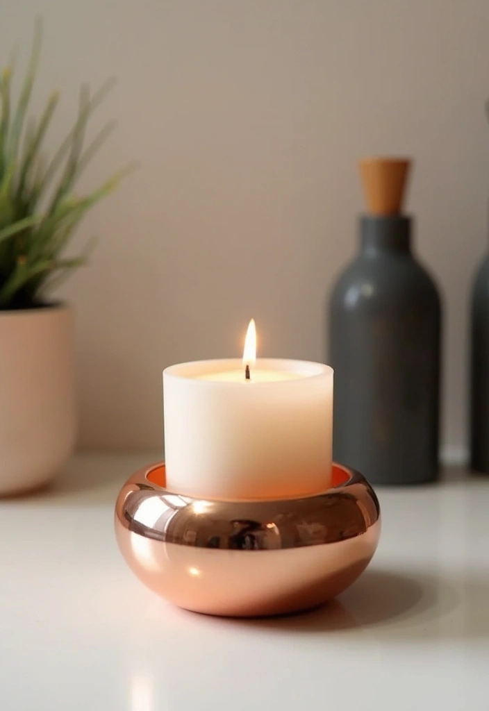 30 Rose Gold Candle Decor Ideas That Feel Modern and Feminine 50 30 Rose Gold Candle Decor Ideas That Feel Modern and Feminine - 16. Rose Gold Candle Warmers