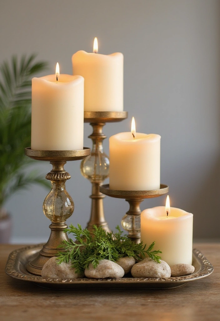 30 Rose Gold Candle Decor Ideas That Feel Modern and Feminine 19 30 Rose Gold Candle Decor Ideas That Feel Modern and Feminine - 7. Layered Candle Arrangements