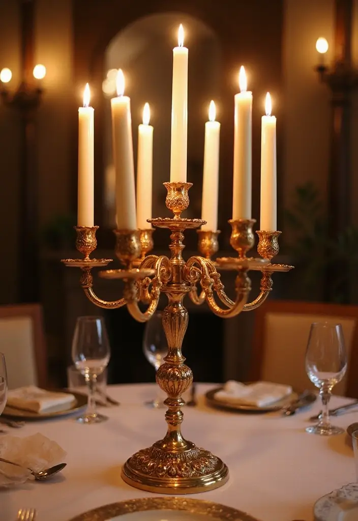 30 Rose Gold Candle Decor Ideas That Feel Modern and Feminine 23 30 Rose Gold Candle Decor Ideas That Feel Modern and Feminine - 9. Vintage Rose Gold Candelabras