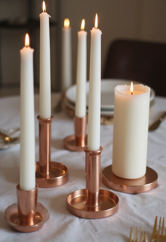 30 Taper Candlestick Decor Ideas for Elegant Dining Rooms 84 30 Taper Candlestick Decor Ideas for Elegant Dining Rooms - 16. Artistic Candles