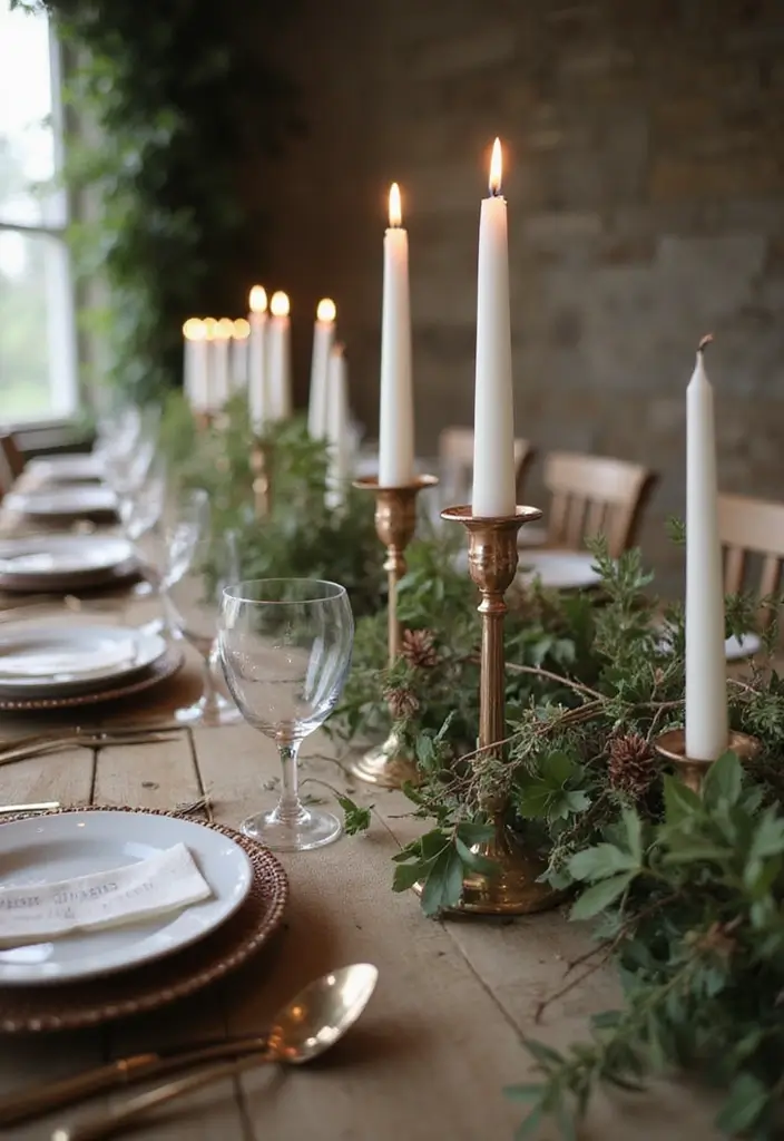 30 Taper Candlestick Decor Ideas for Elegant Dining Rooms 99 30 Taper Candlestick Decor Ideas for Elegant Dining Rooms - 19. Inspired by Nature