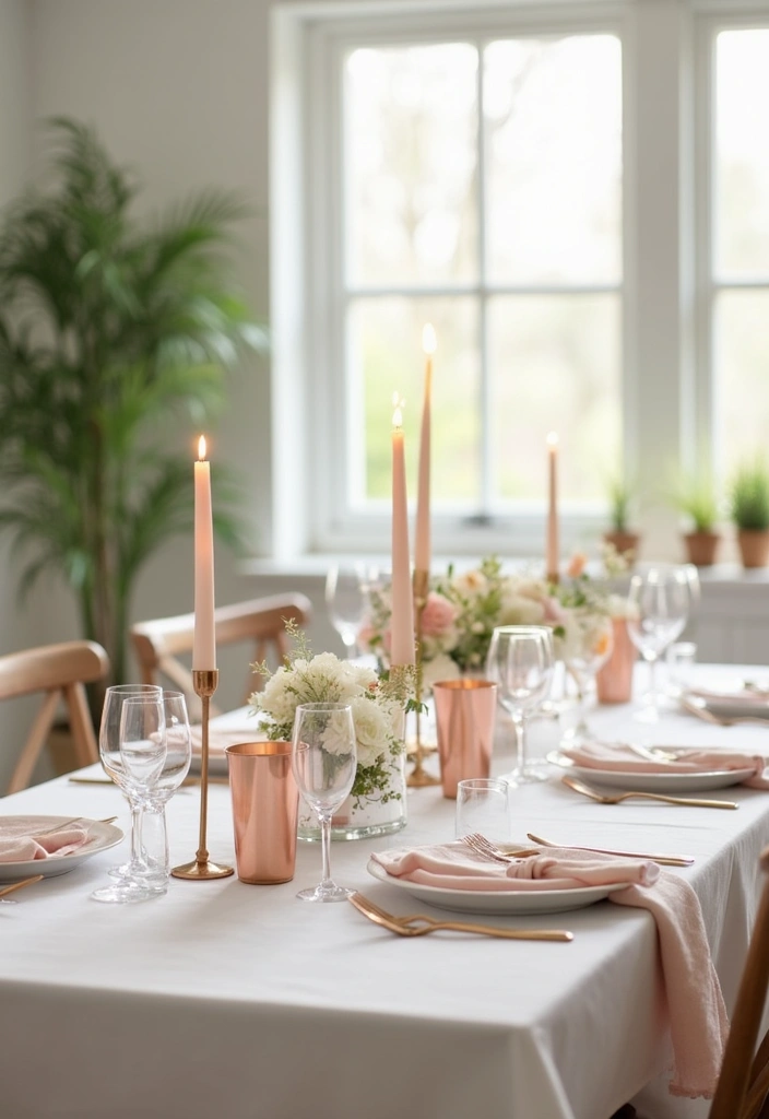 30 Taper Candlestick Decor Ideas for Elegant Dining Rooms 104 30 Taper Candlestick Decor Ideas for Elegant Dining Rooms - 20. Bright and Airy