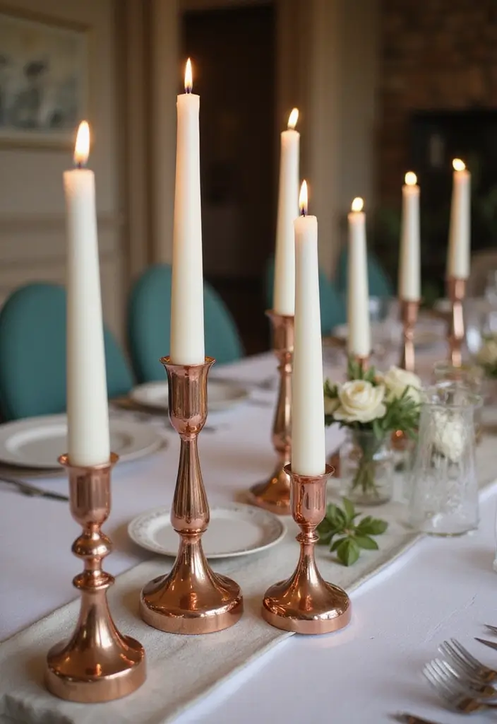 30 Taper Candlestick Decor Ideas for Elegant Dining Rooms 115 30 Taper Candlestick Decor Ideas for Elegant Dining Rooms - 23. Statement Candle Holders