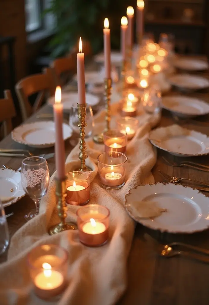 30 Taper Candlestick Decor Ideas for Elegant Dining Rooms 118 30 Taper Candlestick Decor Ideas for Elegant Dining Rooms - 24. Candlelit Pathways