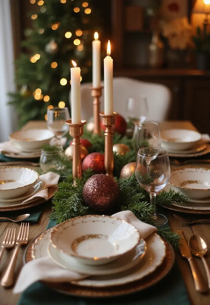 30 Taper Candlestick Decor Ideas for Elegant Dining Rooms 126 30 Taper Candlestick Decor Ideas for Elegant Dining Rooms - 28. Holiday Cheer