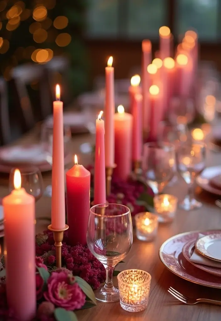 30 Taper Candlestick Decor Ideas for Elegant Dining Rooms 36 30 Taper Candlestick Decor Ideas for Elegant Dining Rooms - 6. Ombre Candle Display